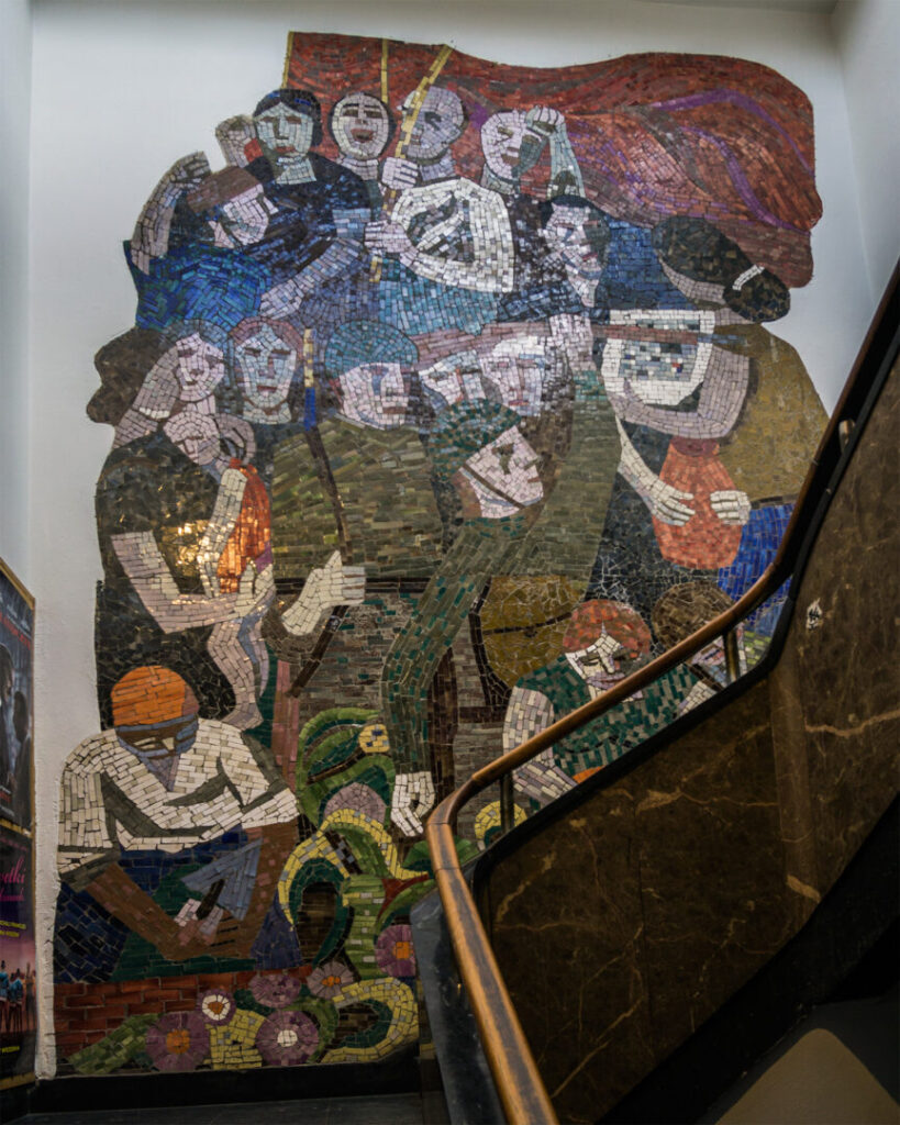 Mozaika w kinie "Charlie", Łódź, woj. łódzkie